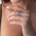 Серебряное кольцо "Перышко" 111715 от ювелирного магазина Оникс