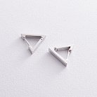 Серебряные серьги "Треугольники" 902-01273 от ювелирного магазина Оникс - 2