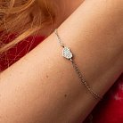 Браслет "Сердечко" с бриллиантами (белое золото) бб0048м от ювелирного магазина Оникс - 1