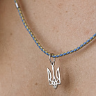 Срібне кольє "Герб України - Тризуб на шнурку" 990 от ювелирного магазина Оникс - 13