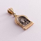 Серебряная подвеска Казанской Божией Матери с позолотой 131664 от ювелирного магазина Оникс