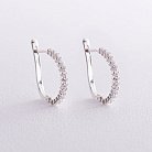 Срібні сережки (фіаніт) 12976 от ювелирного магазина Оникс