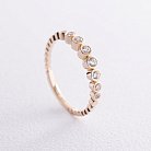 Золотое кольцо с фианитами к05713 от ювелирного магазина Оникс