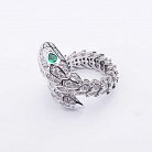 Серебряное кольцо "Змей" с фианитами 11440 от ювелирного магазина Оникс - 1