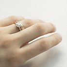 Золотое помолвочное кольцо с фианитами к05795 от ювелирного магазина Оникс - 3