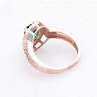 Золотое кольцо с празиолитом и фианитами к04650 от ювелирного магазина Оникс - 1