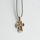Золотой крестик "Распятие. Спаси и Сохрани" п02665 от ювелирного магазина Оникс - 3