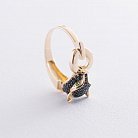 Золотое кольцо "Пантера" (черные фианиты) к04931 от ювелирного магазина Оникс - 4