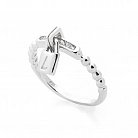 Срібний перстень "Замочок" (фіаніт) 112051 от ювелирного магазина Оникс