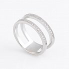 Срібний перстень з фіанітами 111873 от ювелирного магазина Оникс