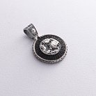 Срібний кулон "Знак зодіаку Водолій" з ебеном 1041водолій от ювелирного магазина Оникс - 7
