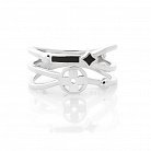 Срібний перстень "Клевер" (емаль) 112046 от ювелирного магазина Оникс - 2