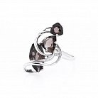 Серебряное кольцо с дымчатым топазом 111912 от ювелирного магазина Оникс - 1