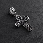 Срібний хрест з розп'яттям (чорніння) 132565 от ювелирного магазина Оникс - 2