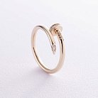 Кольцо "Гвоздь" с бриллиантами (желтое золото) кб0476м от ювелирного магазина Оникс