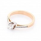Золотое помолвочное кольцо с бриллиантами кб03036ч от ювелирного магазина Оникс - 1