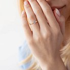 Золотое помолвочное кольцо с фианитом к05205 от ювелирного магазина Оникс - 3