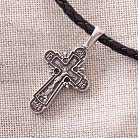 Православный серебряный крест с чернением 131054 от ювелирного магазина Оникс