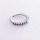 Золотое кольцо "Сердце" (сапфир, бриллиант) кб0259ar от ювелирного магазина Оникс - 2