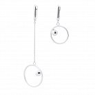 Срібні сережки "Кружечка з кульками" 122315 от ювелирного магазина Оникс