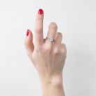 Помолвочное серебряное кольцо (фианиты) 111204 от ювелирного магазина Оникс - 1