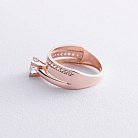 Золотое помолвочное кольцо с фианитами к03362 от ювелирного магазина Оникс - 5