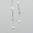 Серебряные серьги с кружочками 122297 от ювелирного магазина Оникс - 3