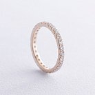 Кольцо с дорожкой бриллиантов (желтое золото) 238181621 от ювелирного магазина Оникс