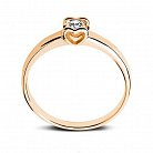 Золотое помолвочное кольцо "Сердце" с бриллиантом р0692ж от ювелирного магазина Оникс - 5