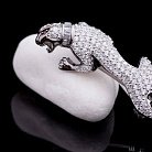 Серебряная заколка "Леопард" с фианитами 16070 от ювелирного магазина Оникс - 3