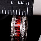 Серебряное кольцо с красными фианитами 11750к от ювелирного магазина Оникс - 3
