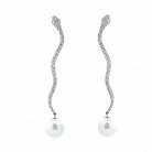 Сережки (штучні перли) 121193 от ювелирного магазина Оникс - 3