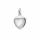 Срібний кулон для фотографії "Сердечко" (перламутр) 132563 от ювелирного магазина Оникс