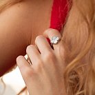 Серебряное кольцо "Клевер" (перламутр) 112768 от ювелирного магазина Оникс - 1