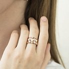 Эксклюзивное золотое кольцо с фианитами к05900 от ювелирного магазина Оникс - 2