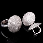 Серебряные сережки с фианитами 12968 от ювелирного магазина Оникс - 3