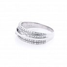 Серебряное кольцо с фианитами (родий) 111274 от ювелирного магазина Оникс - 5