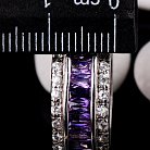 Серебряное кольцо с сиреневыми фианитами (родий) 11750 от ювелирного магазина Оникс - 3