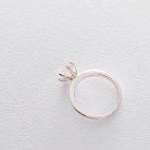 Серебряное помолвочное кольцо с фианитом 111864 от ювелирного магазина Оникс - 3