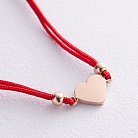 Браслет з червоною ниткою "Серце" (червоне золото) б04206 от ювелирного магазина Оникс - 2