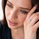 Серебряное кольцо "Ромбы" 112607 от ювелирного магазина Оникс - 4