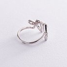 Серебряное кольцо "Love" (фианиты) 112040 от ювелирного магазина Оникс - 2