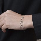Серебряный браслет с крестиками 141222 от ювелирного магазина Оникс - 1