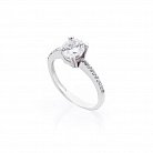 Серебряное помолвочное кольцо с фианитами 111293 от ювелирного магазина Оникс