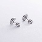 Сережки - пусети з діамантами (біле золото) 322231121 от ювелирного магазина Оникс - 2