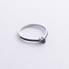 Помолвочное кольцо с черными бриллиантами (белое золото) 237511122 от ювелирного магазина Оникс - 2