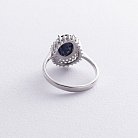 Серебряное кольцо с фианитами и синим сапфиром GS-01-134-3110 от ювелирного магазина Оникс - 4