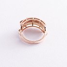 Золотое кольцо с зелеными фианитами к05695 от ювелирного магазина Оникс - 2