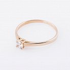 Золотое помолвочное кольцо с фианитом к05204 от ювелирного магазина Оникс - 1