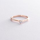 Помолвочное кольцо в красном золоте (бриллиант) кб0233 от ювелирного магазина Оникс - 3